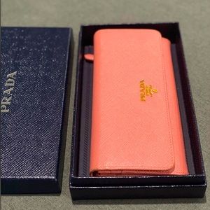 PRADA pink Saffiano wallet NEW YEAR, NEW PRICE SALE!!!!
